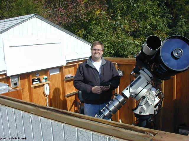 Jim Burnell in the Edward J. Rowe Observatory